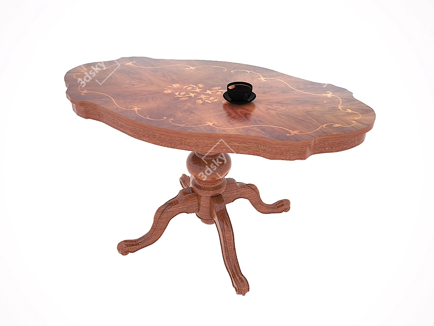 Elegant Classic Style Table 3D model image 1