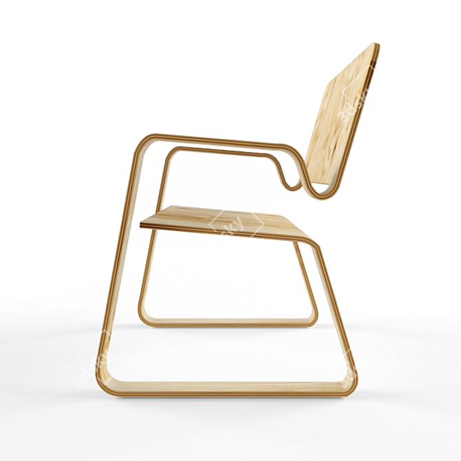 Pristine Polywood Chair 3D model image 2