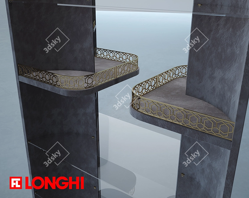 Luxurious Longhi Hennesy Shelving 3D model image 2