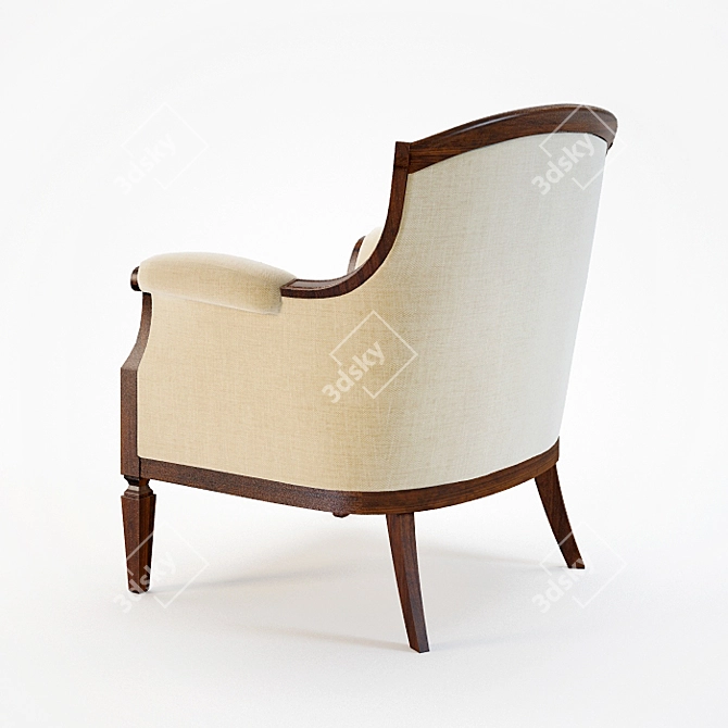 Selva Classic Armchair - Elegant Italian Design 3D model image 2