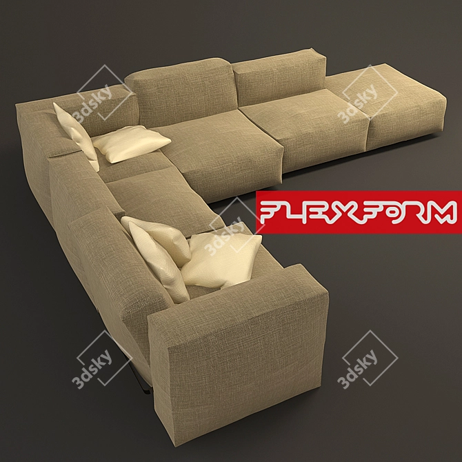 Flexform Lario 88: Modular Excellence 3D model image 1