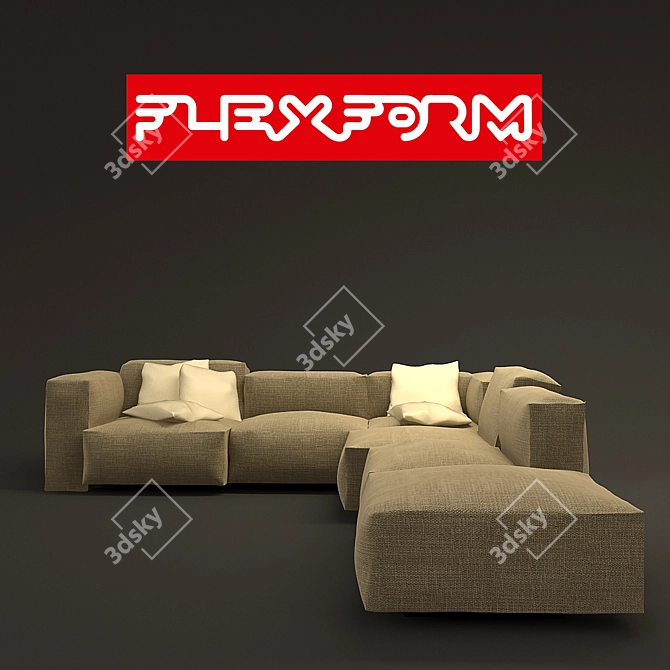 Flexform Lario 88: Modular Excellence 3D model image 2