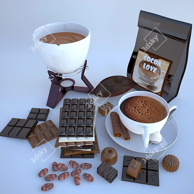 Decadent Chocolate Decor Kit. 3D model image 1