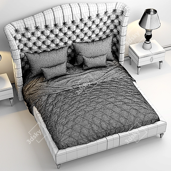 Stylish Sleep Haven: Kesy Capital Bed 3D model image 3