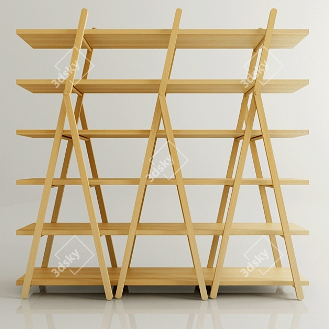 Versatile Metal Shelving Unit 3D model image 1