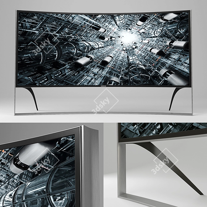 Samsung UE105S9WAT: 105" Smart 3D Ultra HD LED TV 3D model image 2