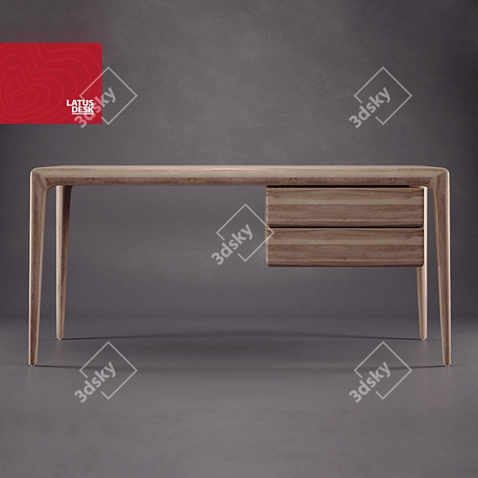 Artisan Latus Desk | Sleek and Stylish 3D model image 1