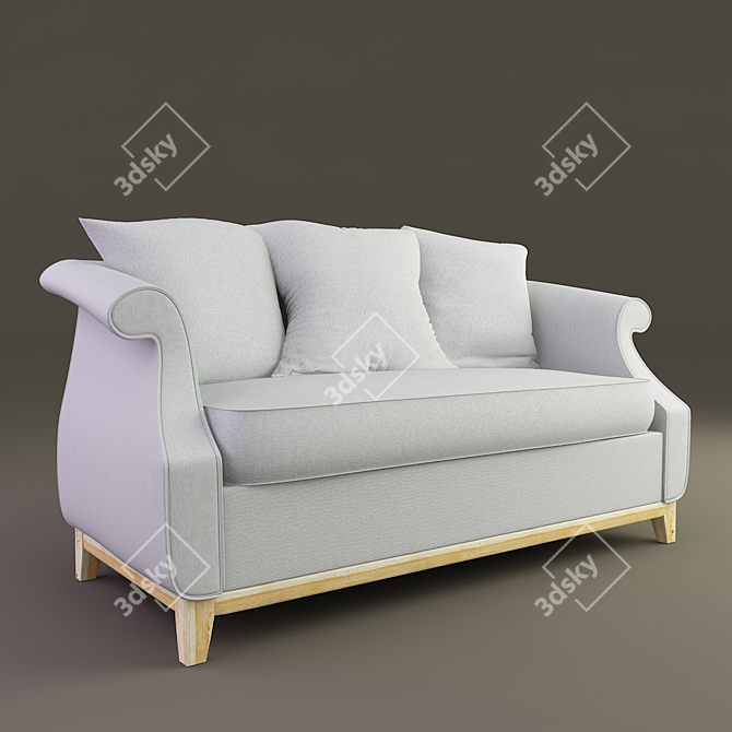 ElegantLouvre 750 Sofa 3D model image 1
