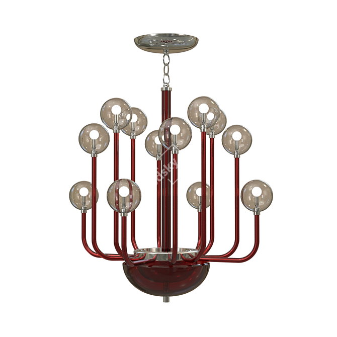 Carmine Crystal Chandelier 3D model image 1