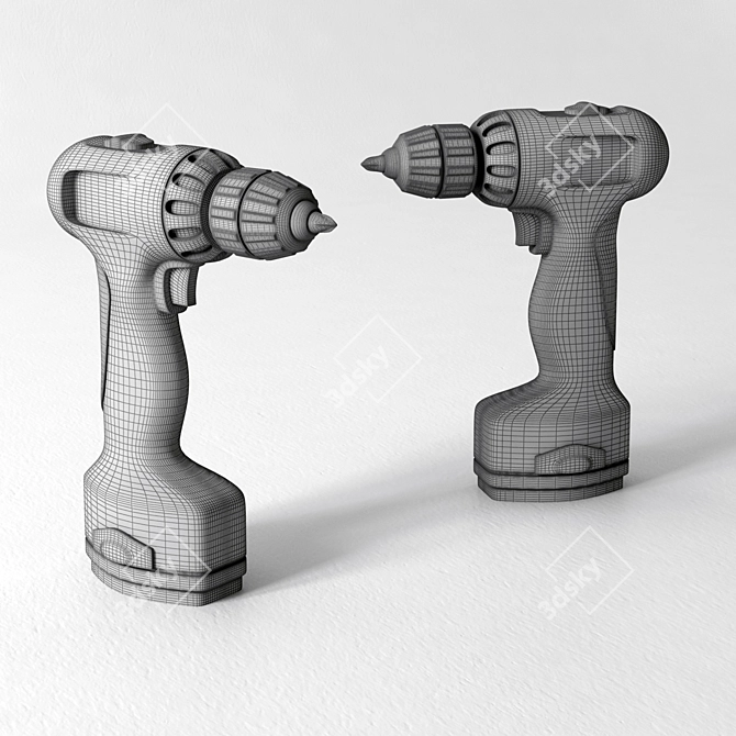 Powerful Electric Screwdriver: Model "Шуруповерта 3D model image 2