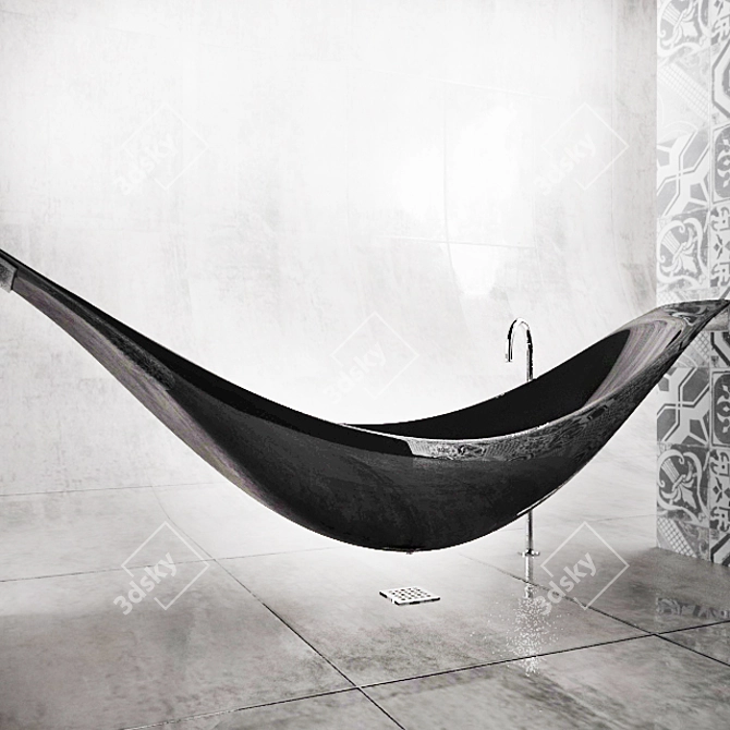 Carbon Fiber Hammock Bath 3D model image 1