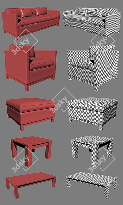 RH MALIBU Collection: Stylish & Comfortable Furniture 3D model image 3