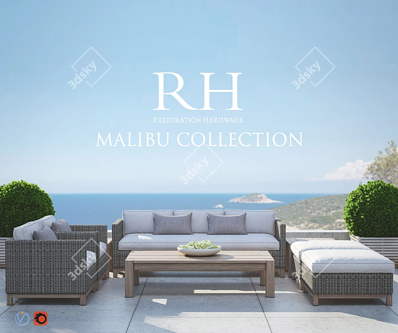 RH MALIBU Collection: Stylish & Comfortable Furniture 3D model image 5