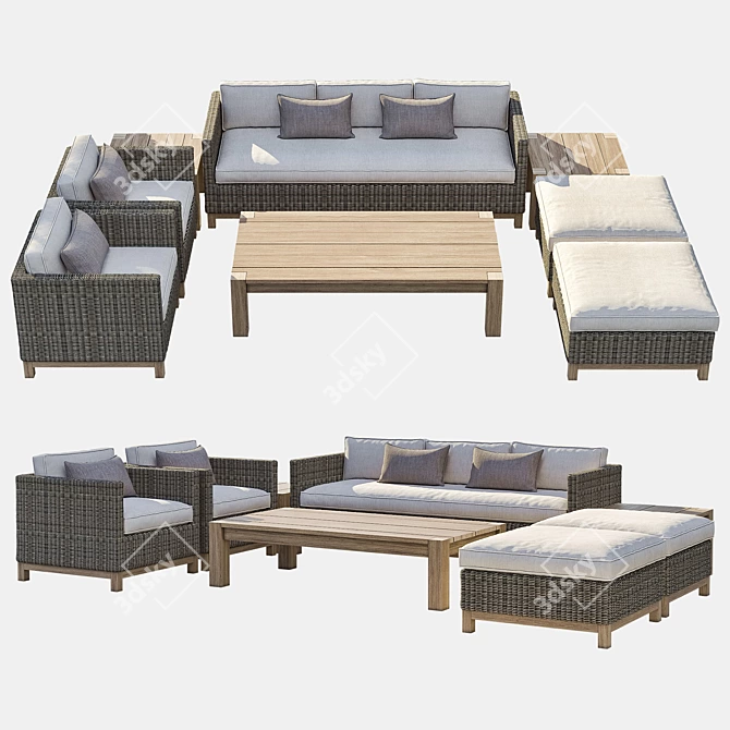 RH MALIBU Collection: Stylish & Comfortable Furniture 3D model image 7