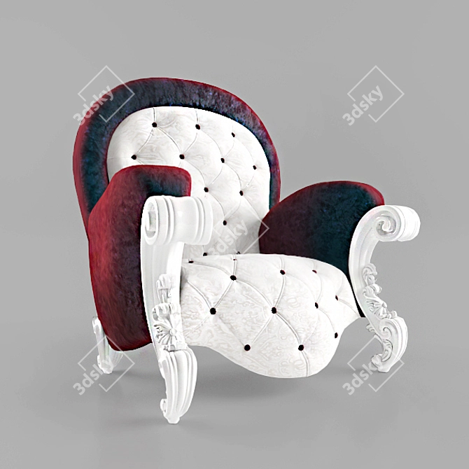 Elegant Tiffany Chair 3D model image 1