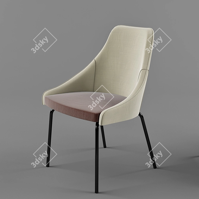 Kontea Metalmobil Chair - Sleek Design 3D model image 3