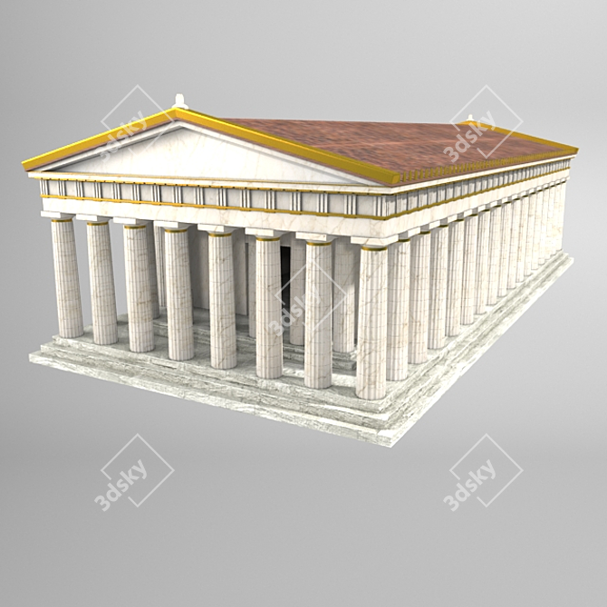 Exploring Pantheon: Greece's Architectural Marvel 3D model image 1