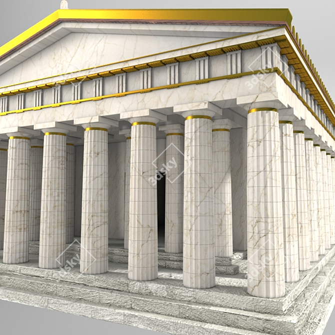 Exploring Pantheon: Greece's Architectural Marvel 3D model image 2