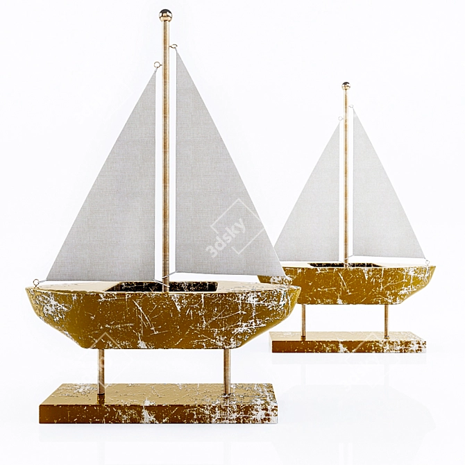Nautical Delight: Decorative Ship 3D model image 2