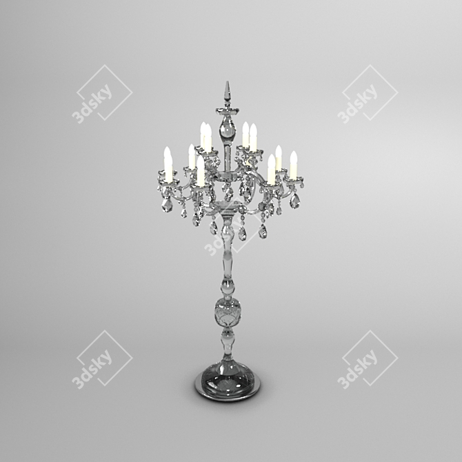 Swarovski Crystal Floor Lamp 3D model image 2