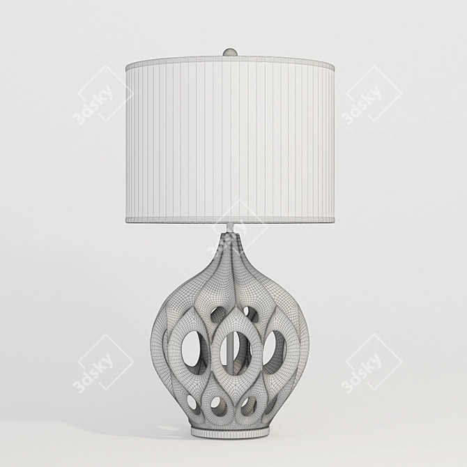 Elegant Bronze Table Lamp 3D model image 3