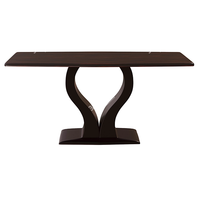 Elegant Ebony Dining Table 3D model image 2