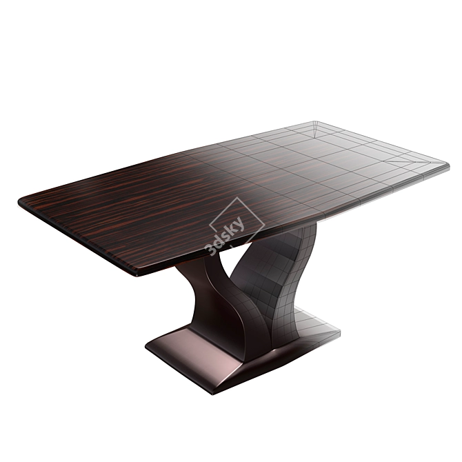 Elegant Ebony Dining Table 3D model image 3