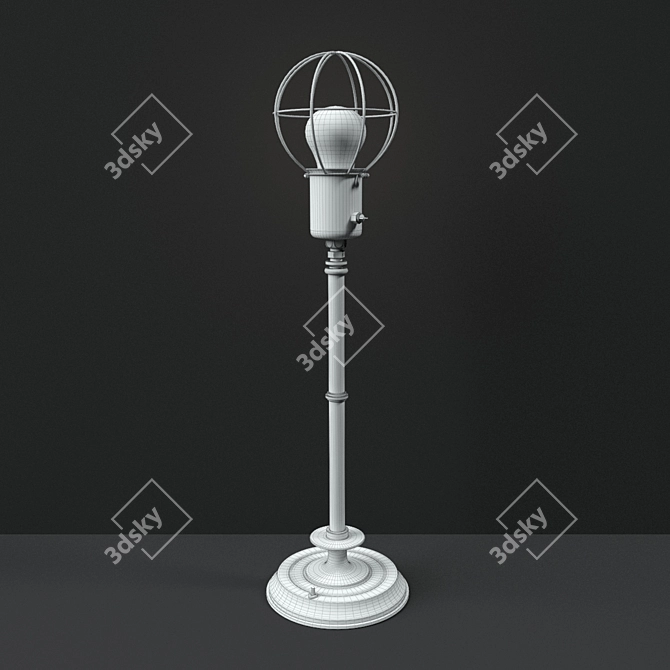 Steampunk Copper Table Lamp 3D model image 2