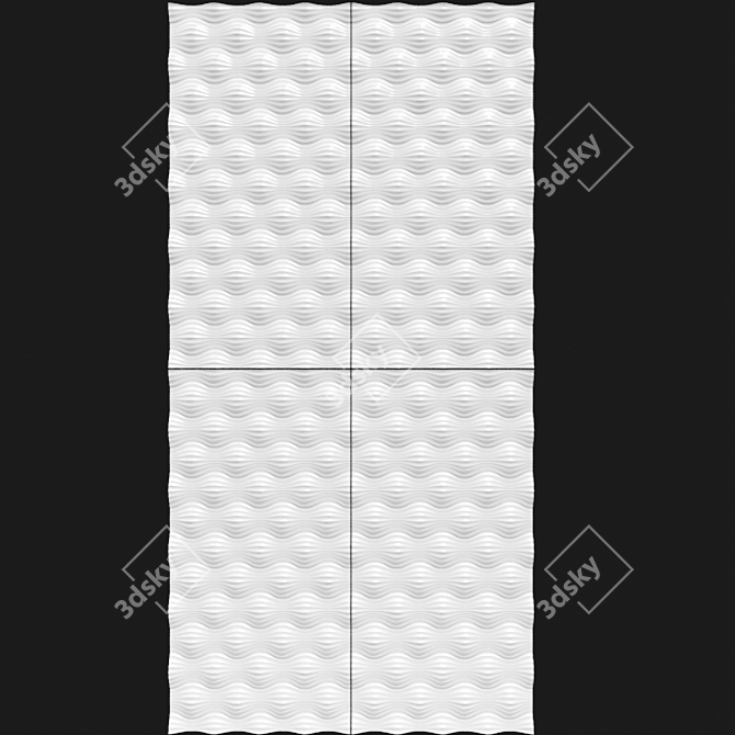 Seamless 3D Panel: 600x1200mm 3D model image 2