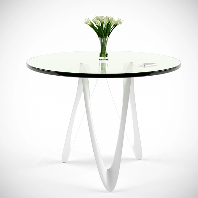 Prismea Round Glass Table 3D model image 1