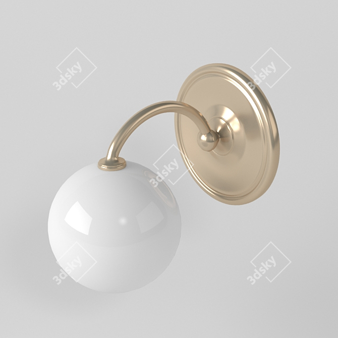 Elegant Wall Sconce 3D model image 1