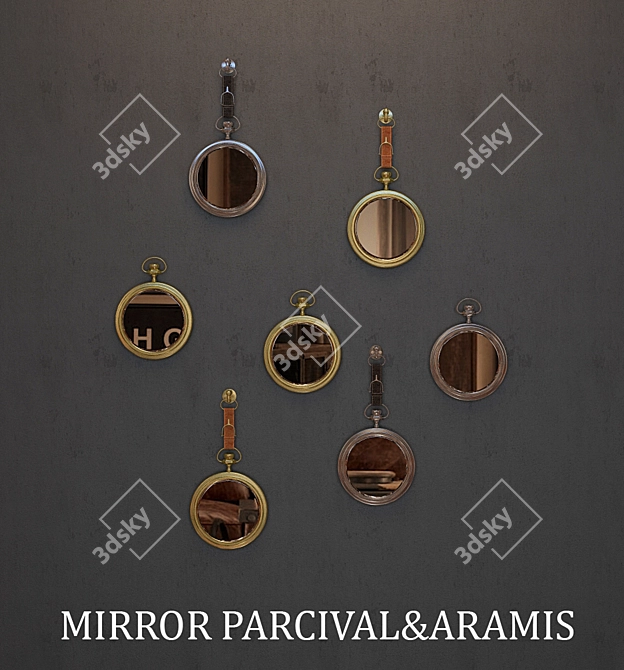 Stylish room mirrors - Parsival & Aramis 3D model image 1