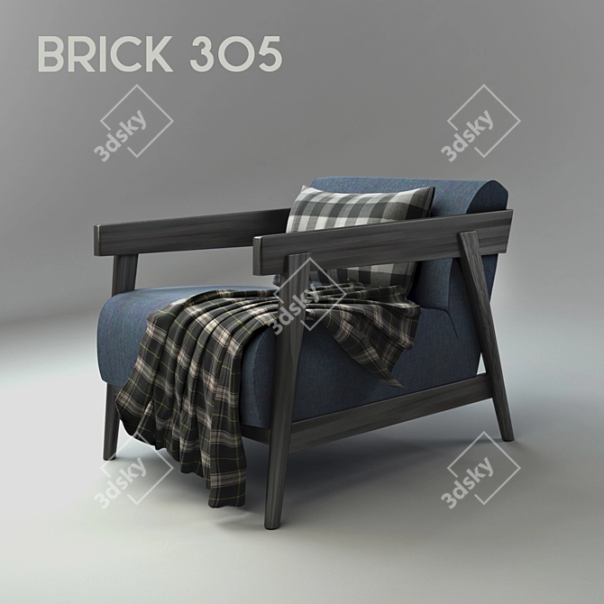  Brick 305 | Modern Armchair 3D model image 1