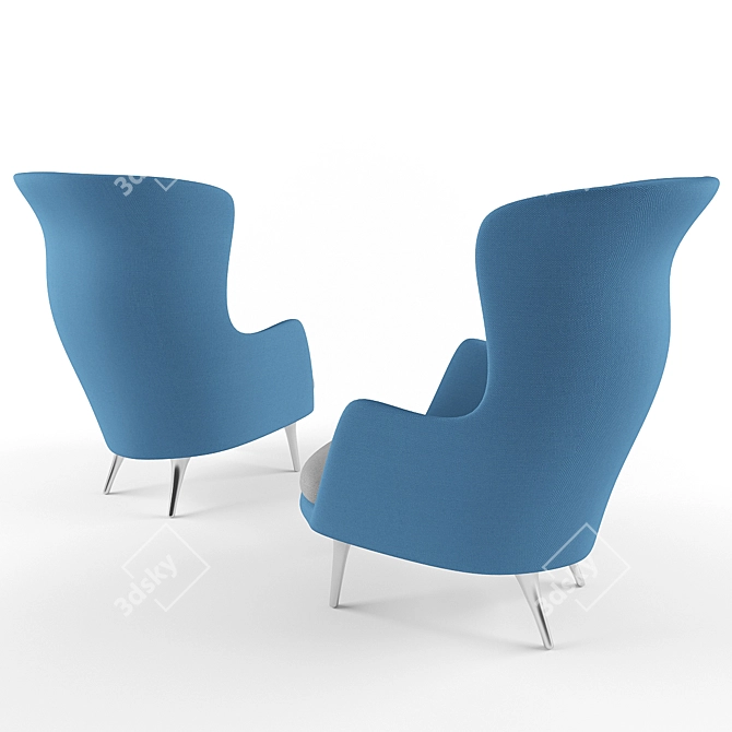 The Relaxing Ro Chair: Designed by Fritz Hansen 3D model image 2