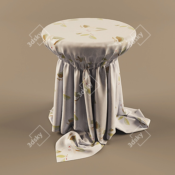 Mini Tablecloth: Stylish and Practical 3D model image 1