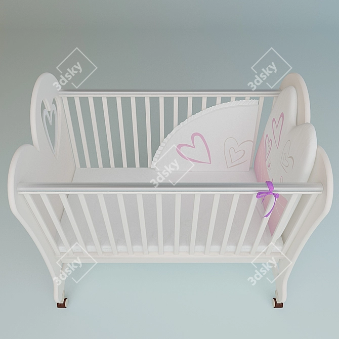 Palibo Love: Premium Cot for Your Little One 3D model image 2