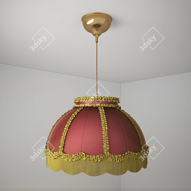 Vintage Atlas Lampshade 3D model image 1