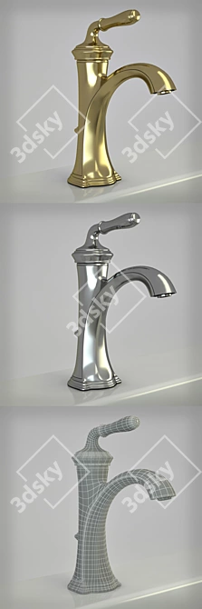 Kohler K_193 Faucet: Sleek Design, Multiple Finishes 3D model image 3