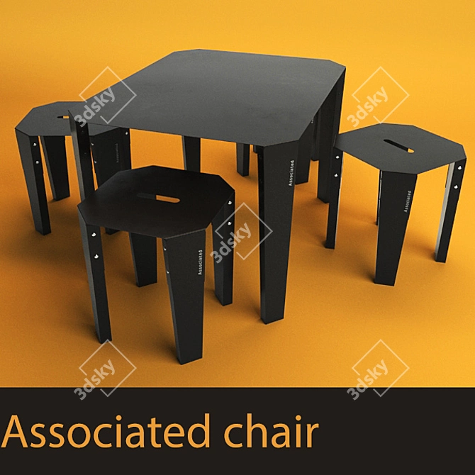 Elevate Chair & Table Combo 3D model image 1