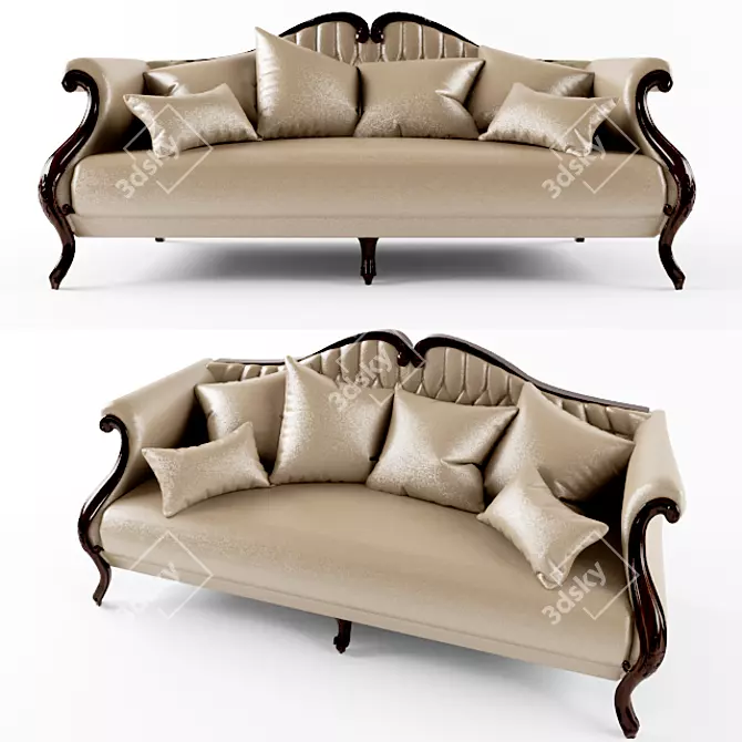 Elegant Grand Cru Sofa 3D model image 2