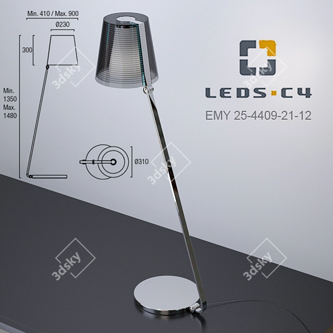 Modern LED Floor Lamp - EMY 3D model image 2