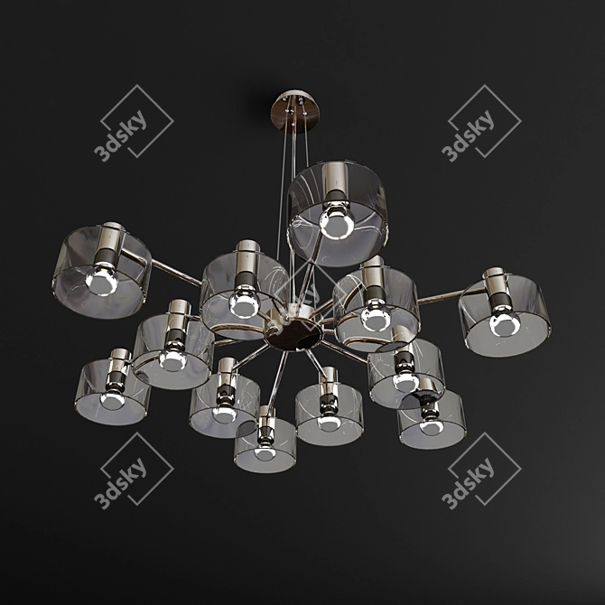 Elegant Fiore Chandelier: Marta Laudani Design 3D model image 1