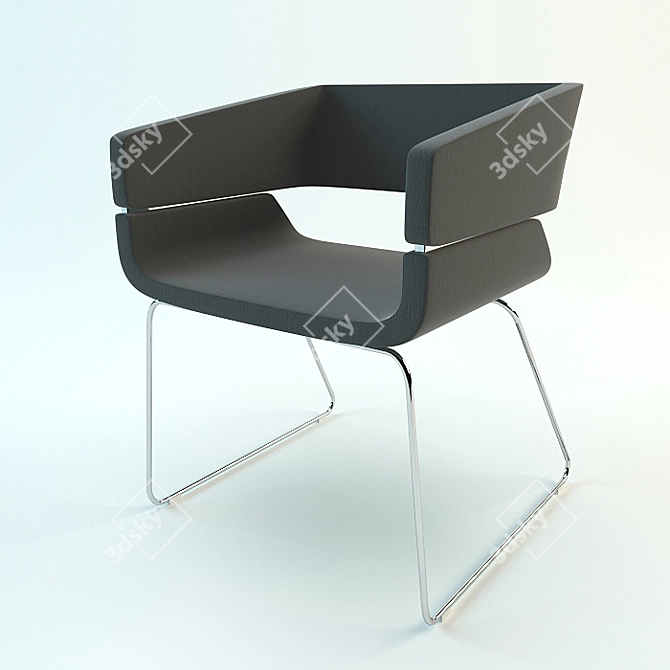 Sleek Sliding Armchair: MATRIX by MAURO FADEL 3D model image 1