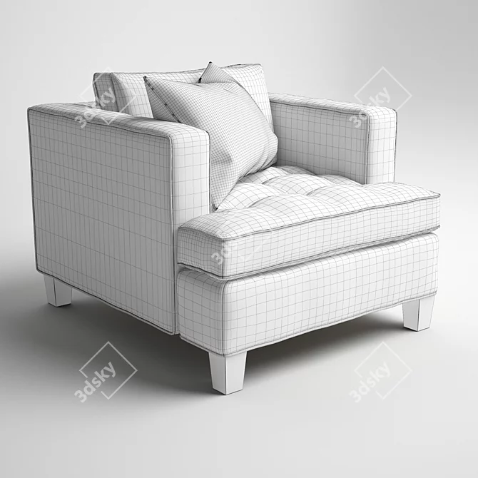 Ralph Lauren Temple Club Chair 3D model image 3