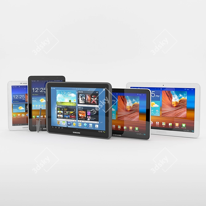 Samsung Tablets: Seamless Performance & Stunning Display 3D model image 1