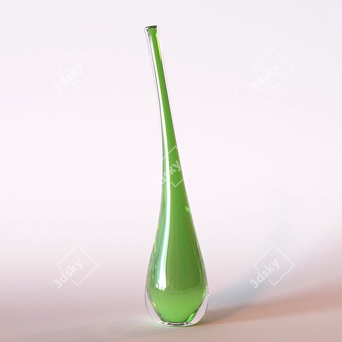 Swaying Green Grass Vase 3D model image 1