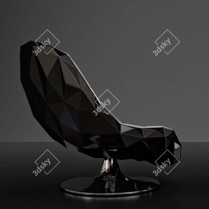 Sleek and Chic Modern Armchair 3D model image 1