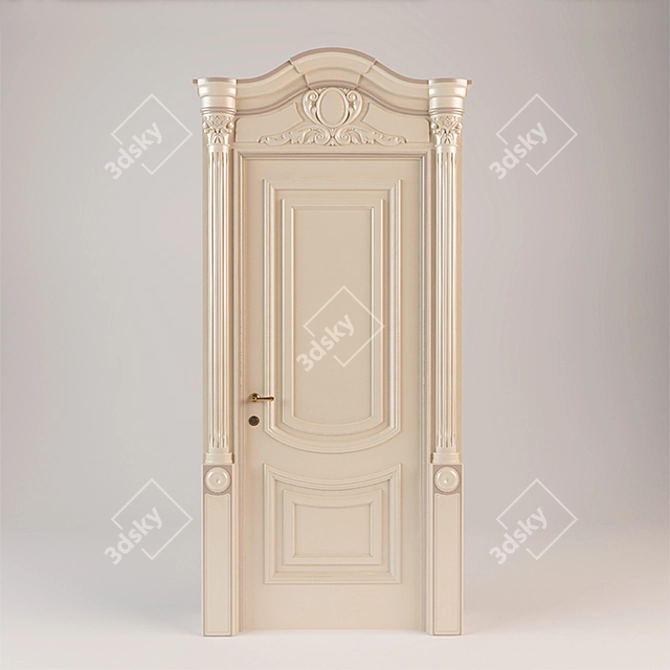 Elegant Wooden Doors for Luigi XVI Style 3D model image 1