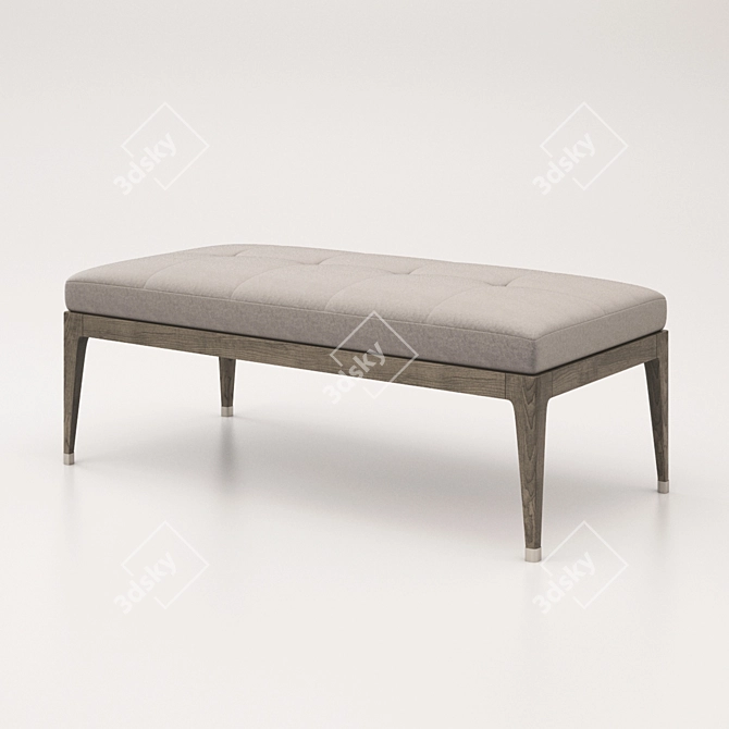 Elegant Modern Moment Bench - Barbara Barry Collection 3D model image 1