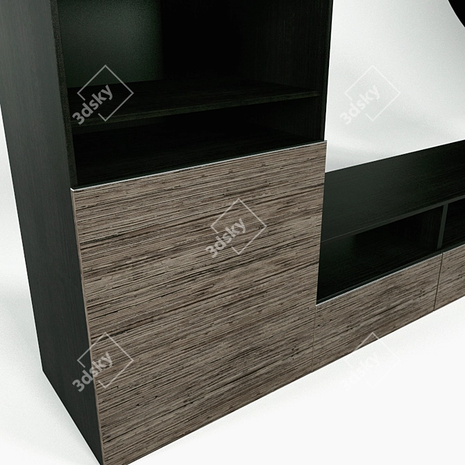 Sleek TV Stand by IKEA 3D model image 2